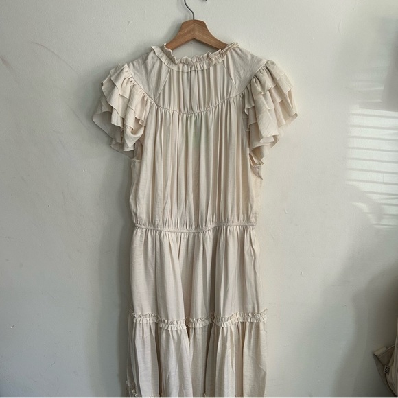 NWT Sam Edelman Tiered Ruffle Satin Dress - Picture 4 of 4